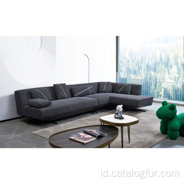 Sofa Modern Set untuk Ruang Tamu L Bentuk Sudut Sofa Set Funiture Sofa Rumah Perabot Ruang Tamu